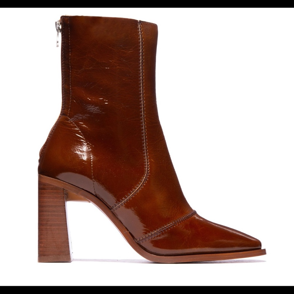 L’intervalle brown leather boots